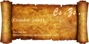 Csonka Zsolt névjegykártya